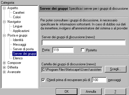 Inserire il server: news.tin.it