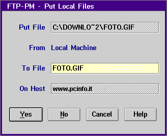 FTP-PM - Put Local Files