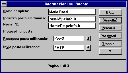 Configurazione mail explorer win 3x