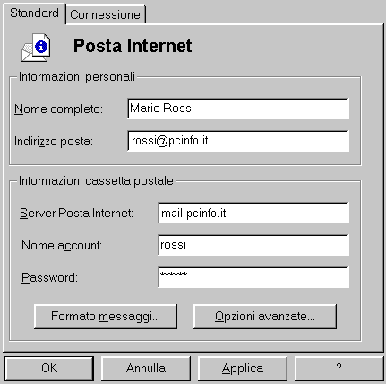 Schermata MS Exchange