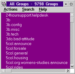 Schermata All Groups